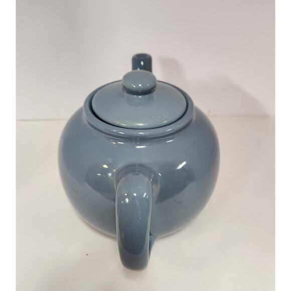 Vintage Blue Stoneware Teapot with Lid – Chance Hold Taiwan Pottery - Picture 7 of 9
